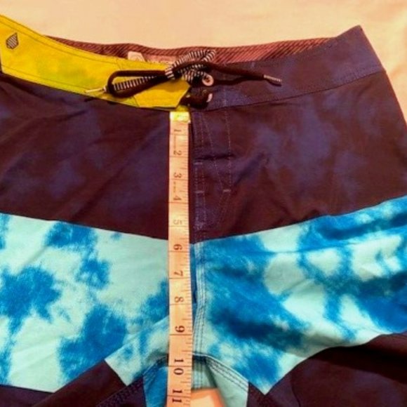 Volcom Size "34" Men's Mod-Tech Board Shorts - Navy/Aqua/Blue (29745) - Picture 3 of 8